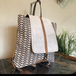 Myra bag backpack up cycled material NWT